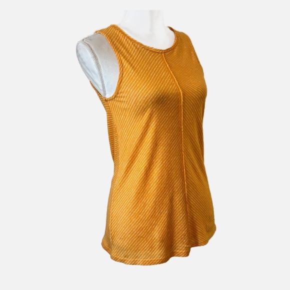 Sundance 100% Linen Yellow Striped Tank Top Blouse Women’s Small - Picture 4 of 9